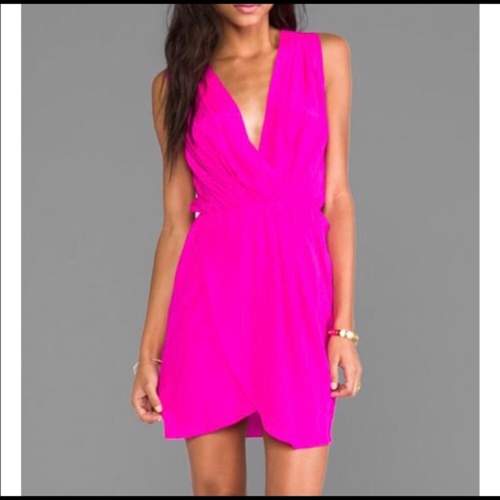 Amanda Uprichard Dynasty Hot Pink Dress